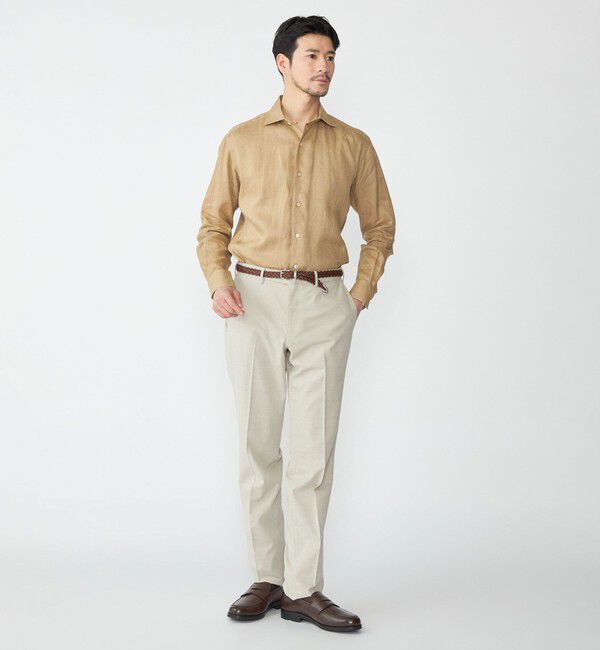SHIPS「SHIPS: ウォッシュド リネン ソリッド シャツ」|シャツ・ブラウス|