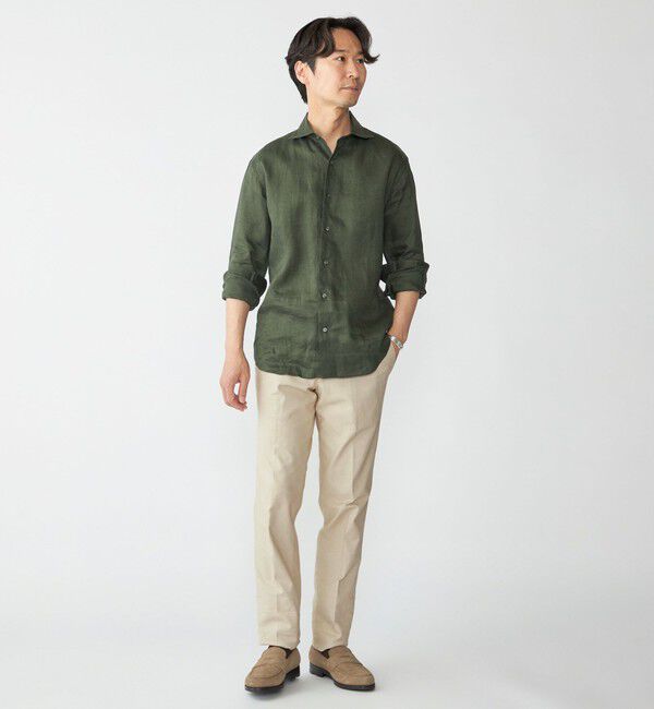SHIPS「SHIPS: ウォッシュド リネン ソリッド シャツ」|シャツ・ブラウス|