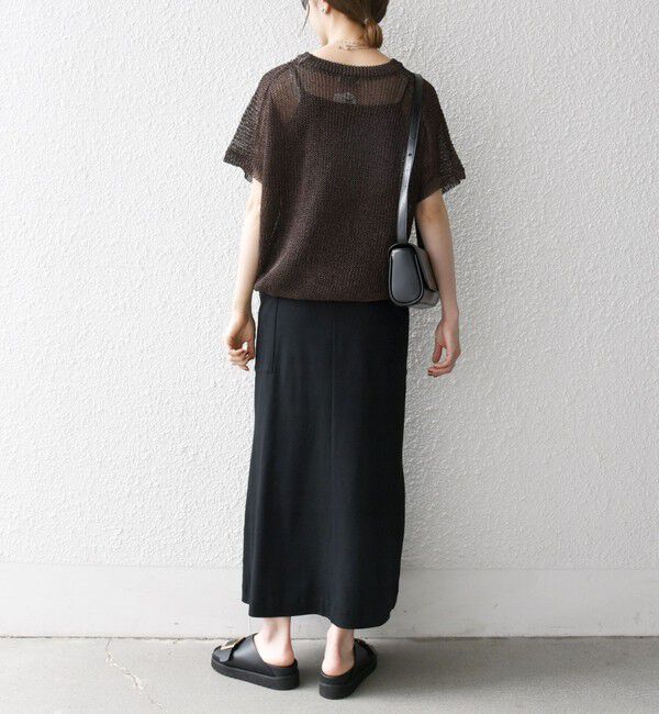 SHIPS any「SHIPS any:〈手洗い可能〉ギマ  ワイド フレンチ シアー ニット プルオーバー」|ニット・セーター|