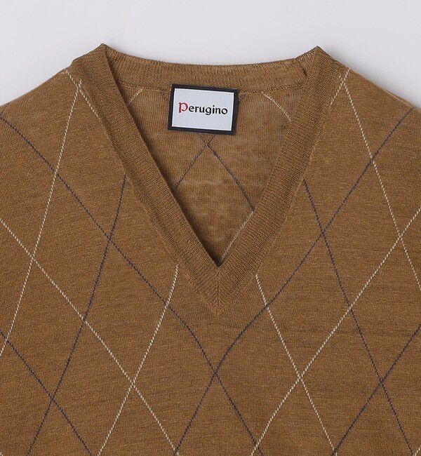 SHIPS「【SHIPS別注】PERUGINO: リネン インターシャ ベスト」|ベスト・ジレ|