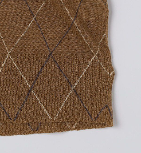 SHIPS「【SHIPS別注】PERUGINO: リネン インターシャ ベスト」|ベスト・ジレ|