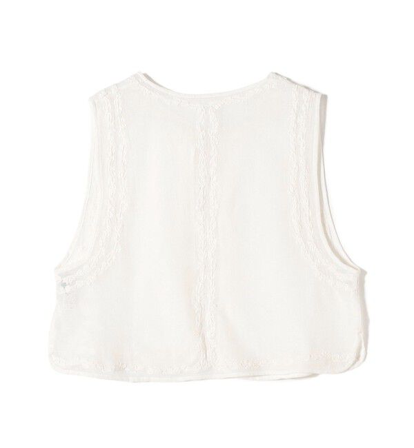 SHIPS for women「【SHIPS別注】Fanaka:〈手洗い可能〉メッシュ 刺繍 ジレ」|ベスト・ジレ|