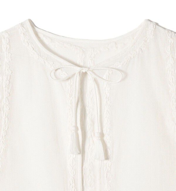 SHIPS for women「【SHIPS別注】Fanaka:〈手洗い可能〉メッシュ 刺繍 ジレ」|ベスト・ジレ|