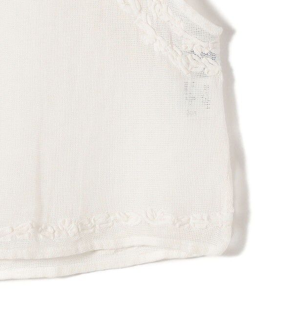 SHIPS for women「【SHIPS別注】Fanaka:〈手洗い可能〉メッシュ 刺繍 ジレ」|ベスト・ジレ|