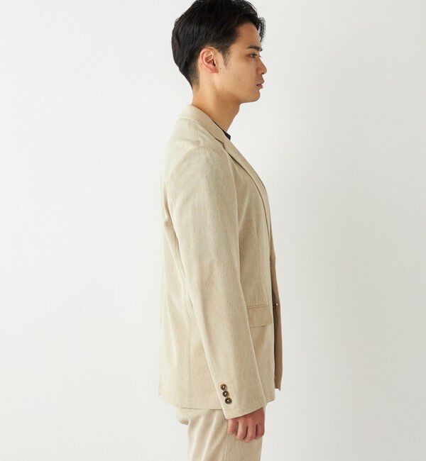 SHIPS Colors 「SHIPS Colors:〈洗濯機可能〉シャリル ジャージー 2B ジャケット ベージュ」|テーラードジャケット|