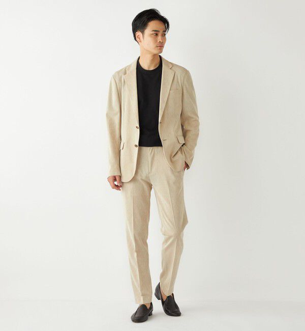 SHIPS Colors 「SHIPS Colors:〈洗濯機可能〉シャリル ジャージー 2B ジャケット ベージュ」|テーラードジャケット|