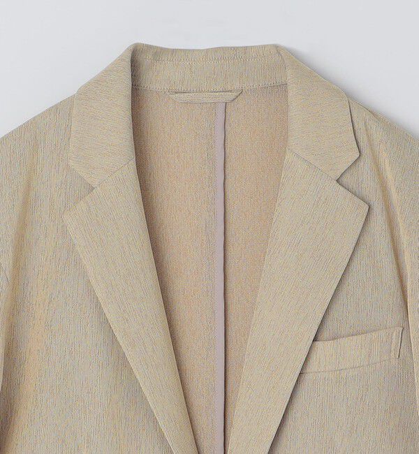 SHIPS Colors 「SHIPS Colors:〈洗濯機可能〉シャリル ジャージー 2B ジャケット ベージュ」|テーラードジャケット|