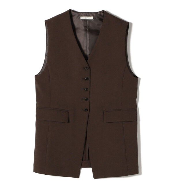 SHIPS for women「〈手洗い可能〉ハイカウント ダブルクロス ジレ」|ベスト・ジレ|