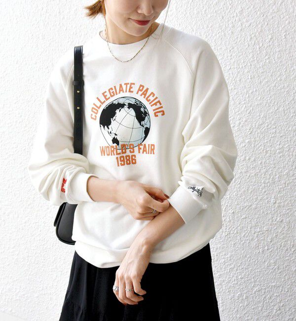 SHIPS any「【SHIPS any別注】Collegiate Pacific: ロゴ プリント ＆ 刺繍 スウェット 25AW」|スウェット・ジャージ|