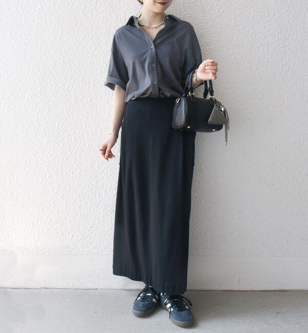 SHIPS any「SHIPS any:〈接触冷感/汗染み防止加工/洗濯機可能〉ジャージー ワイド シャツ」|シャツ・ブラウス|