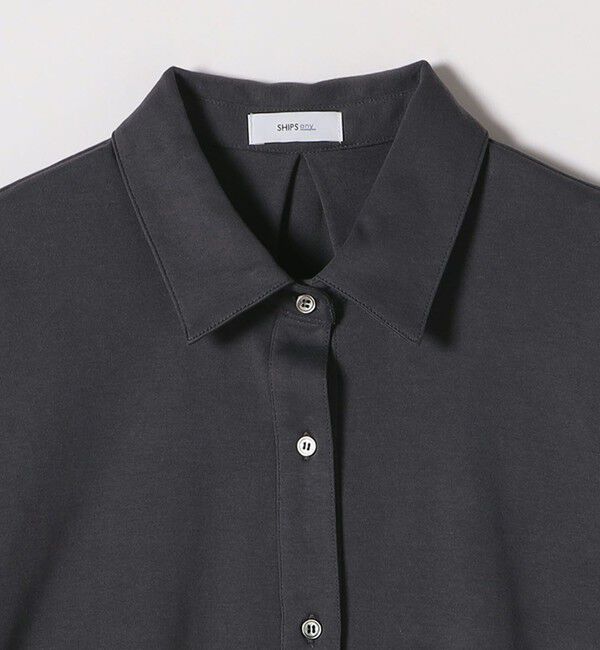 SHIPS any「SHIPS any:〈接触冷感/汗染み防止加工/洗濯機可能〉ジャージー ワイド シャツ」|シャツ・ブラウス|