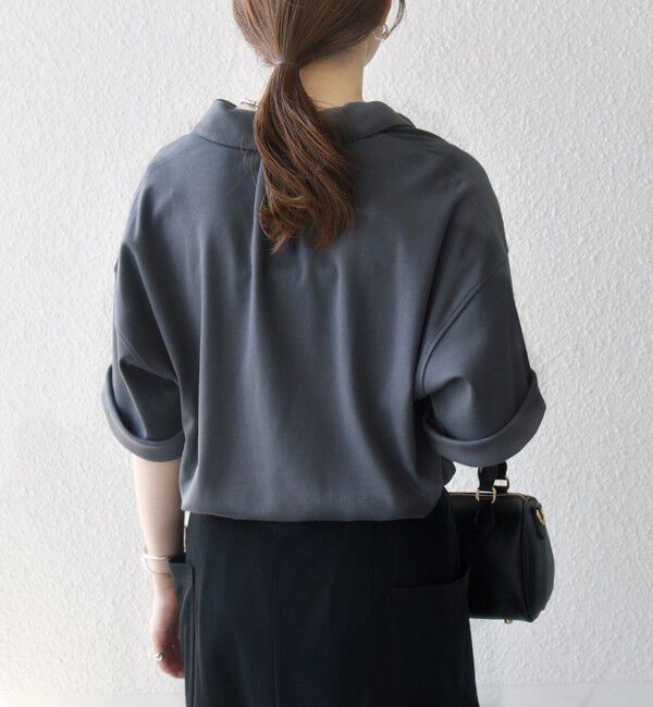 SHIPS any「SHIPS any:〈接触冷感/汗染み防止加工/洗濯機可能〉ジャージー ワイド シャツ」|シャツ・ブラウス|