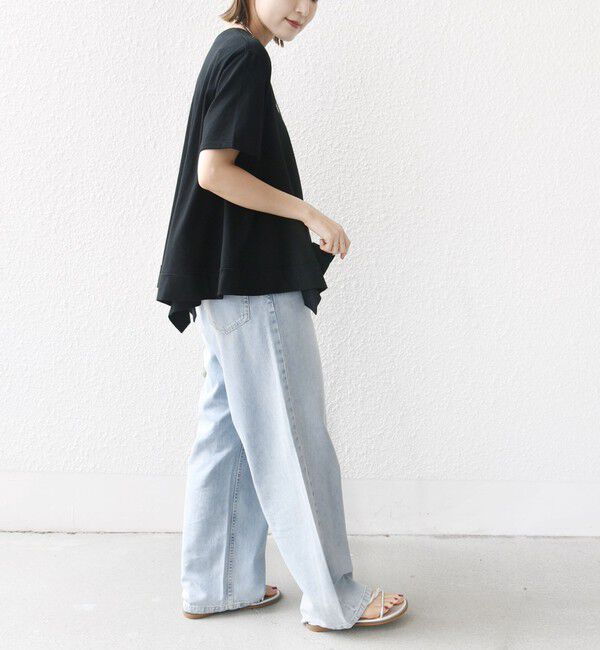 SHIPS for women「ヘムフレア ショート スリーブ プルオーバー」|Tシャツ・カットソー|