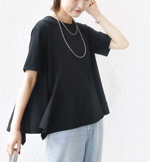 SHIPS for women「ヘムフレア ショート スリーブ プルオーバー」|Tシャツ・カットソー|