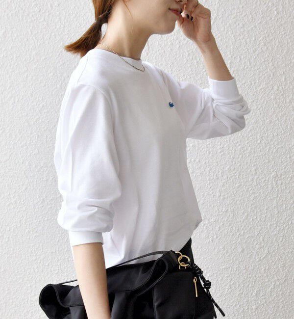 SHIPS any「【SHIPS any別注】LACOSTE:〈洗濯機可能〉ピケ クルーネック ロンT 25AW」|Tシャツ・カットソー|