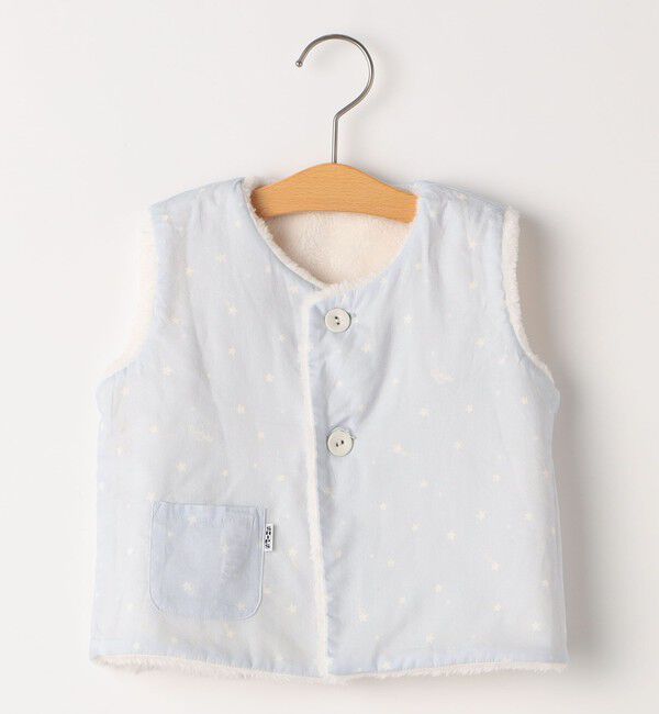 SHIPS KIDS「SHIPS KIDS:80～90cm / ベビー フェイクファー リバーシブル ベスト」|ベスト・ジレ|