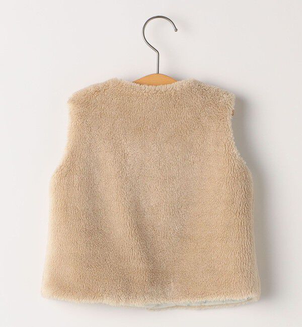 SHIPS KIDS「SHIPS KIDS:80～90cm / ベビー フェイクファー リバーシブル ベスト」|ベスト・ジレ|