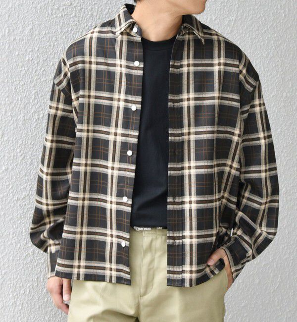 SHIPS any「SHIPS any:〈洗濯機可能〉トラッド チェックカラー ボックス ショート ネルシャツ◇」|シャツ・ブラウス|