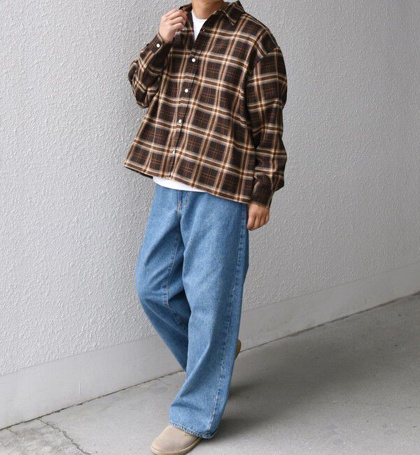 SHIPS any「SHIPS any:〈洗濯機可能〉トラッド チェックカラー ボックス ショート ネルシャツ◇」|シャツ・ブラウス|