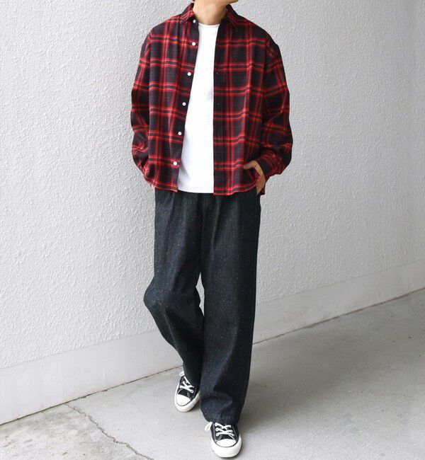 SHIPS any「SHIPS any:〈洗濯機可能〉トラッド チェックカラー ボックス ショート ネルシャツ◇」|シャツ・ブラウス|