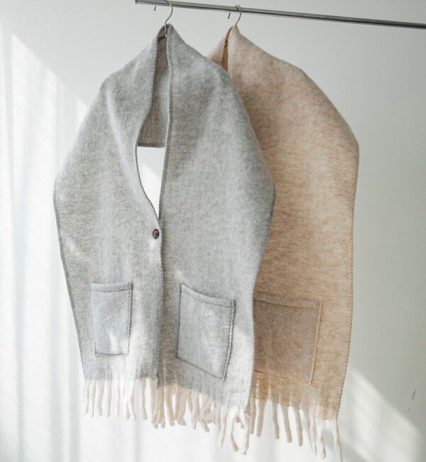 quaranciel「quaranciel: マルチ ウェイ ポケット ストール 25FW」|ストール|ライトグレー