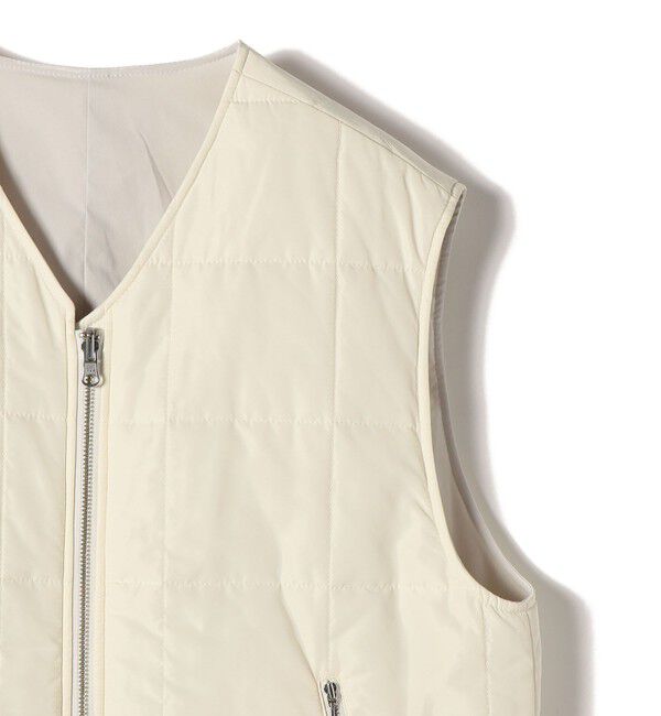 SHIPS for women「SHIPS Primary Navy Label:〈手洗い可能〉スクエア キルト リバーシブル ジレ」|ベスト・ジレ|