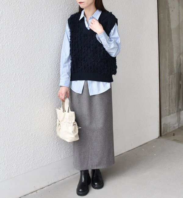 SHIPS Colors 「SHIPS Colors:〈手洗い可能〉フリンジ ベスト」|ベスト・ジレ|