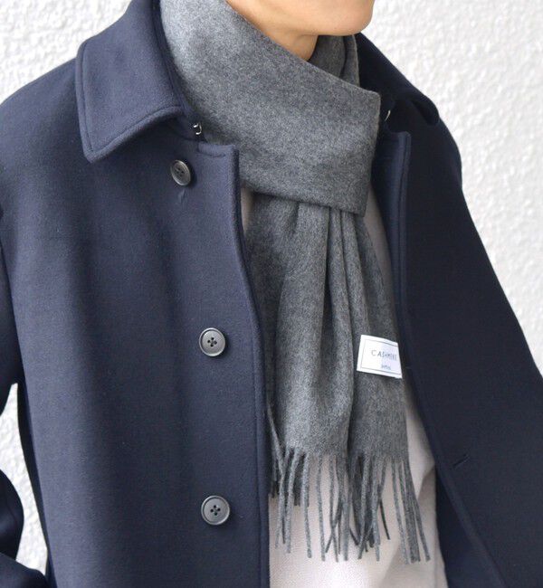 SHIPS any「SHIPS any: カシミヤ ソリッド マフラー 25AW」|マフラー|ダークグレー