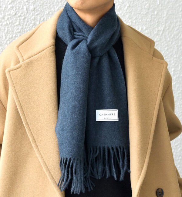 SHIPS any「SHIPS any: カシミヤ ソリッド マフラー 25AW」|マフラー|ネイビー
