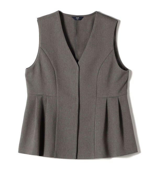 SHIPS Colors 「SHIPS Colors:〈手洗い可能〉ウールライク ペプラムベスト 2（セットアップ対応可能）◇」|ベスト・ジレ|