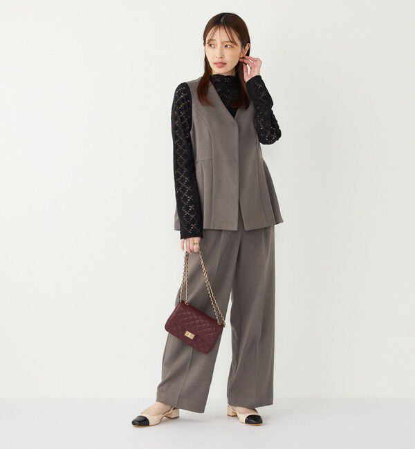 SHIPS Colors 「SHIPS Colors:〈手洗い可能〉ウールライク ペプラムベスト 2（セットアップ対応可能）◇」|ベスト・ジレ|