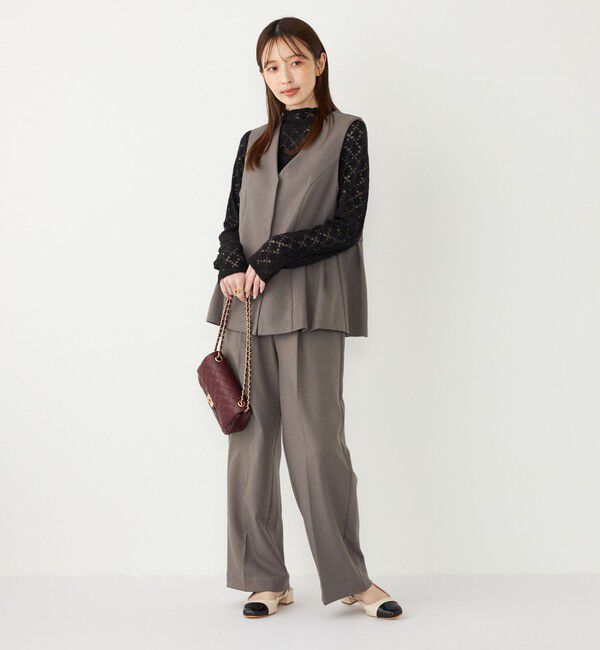 SHIPS Colors 「SHIPS Colors:〈手洗い可能〉ウールライク ペプラムベスト 2（セットアップ対応可能）◇」|ベスト・ジレ|