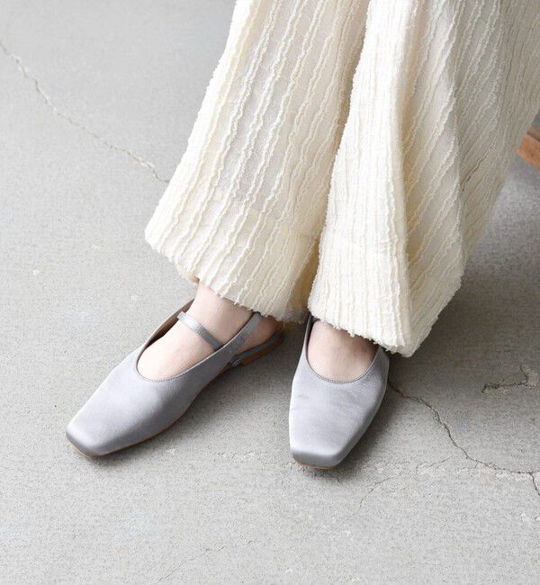 SHIPS any「【SHIPS any別注】eblouna: スクエア スリングバック パンプス」|パンプス|