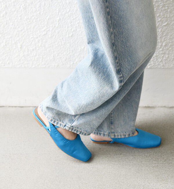 SHIPS any「【SHIPS any別注】eblouna: スクエア スリングバック パンプス」|パンプス|