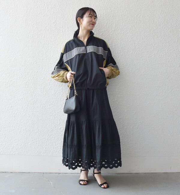 SHIPS any「《予約》SHIPS any:〈洗濯機可能〉ナイロン スタンドカラー 配色 ジップ ブルゾン」|ブルゾン・スタジャン|