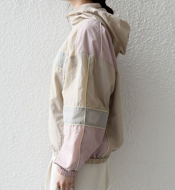 SHIPS any「《予約》SHIPS any:〈洗濯機可能〉ナイロン スタンドカラー 配色 ジップ ブルゾン」|ブルゾン・スタジャン|