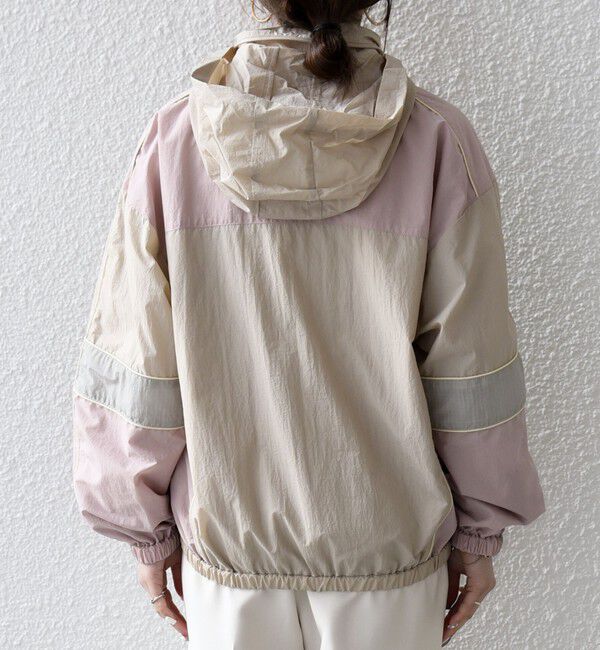 SHIPS any「《予約》SHIPS any:〈洗濯機可能〉ナイロン スタンドカラー 配色 ジップ ブルゾン」|ブルゾン・スタジャン|