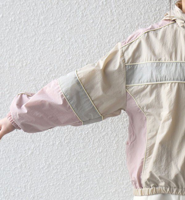 SHIPS any「《予約》SHIPS any:〈洗濯機可能〉ナイロン スタンドカラー 配色 ジップ ブルゾン」|ブルゾン・スタジャン|