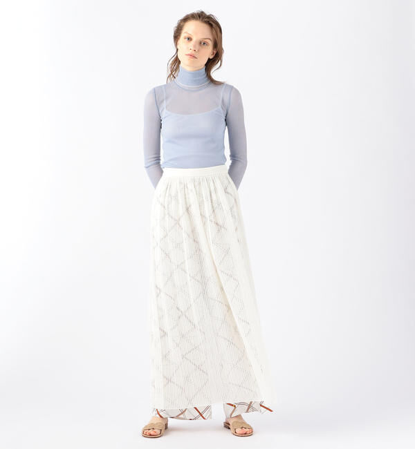 Ballsey「ペーパーレース ギャザーロングスカート」|スカート|