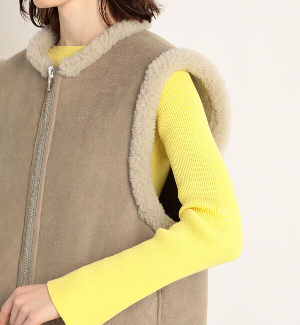 MACPHEE「エコムートン ジップアップジレ」|ベスト・ジレ|