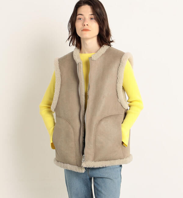 MACPHEE「エコムートン ジップアップジレ」|ベスト・ジレ|