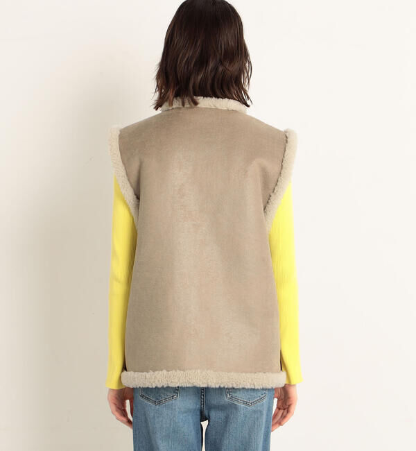 MACPHEE「エコムートン ジップアップジレ」|ベスト・ジレ|