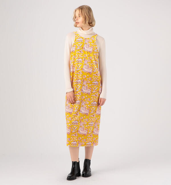 SOULEIADO「ブライトベロア プリントナローワンピース」|ワンピース|