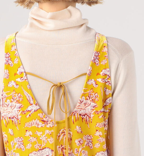 SOULEIADO「ブライトベロア プリントナローワンピース」|ワンピース|