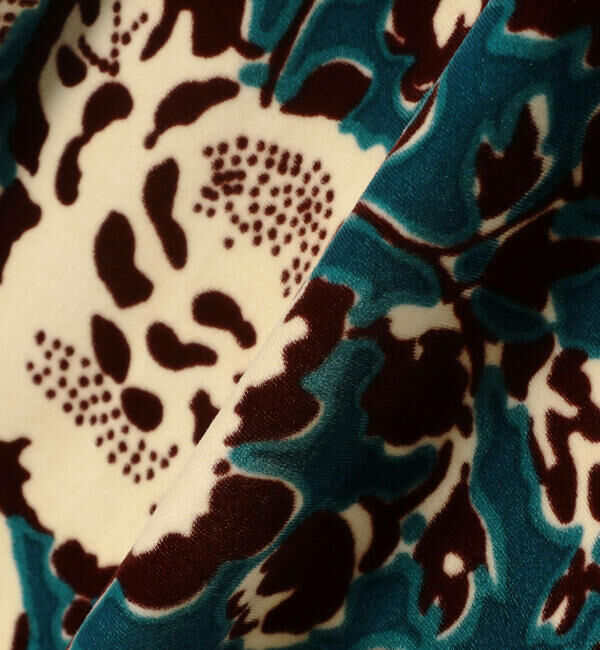 SOULEIADO「ブライトベロア プリントナローワンピース」|ワンピース|