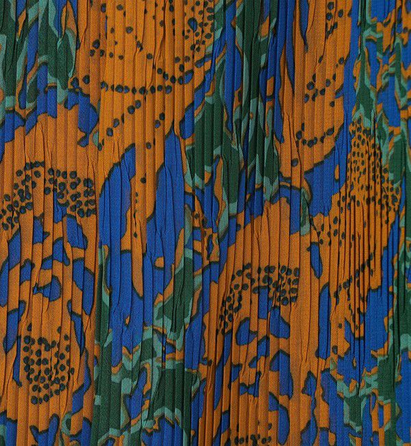 SOULEIADO「ポリエステルプリント プリーツロングスカート」|スカート|