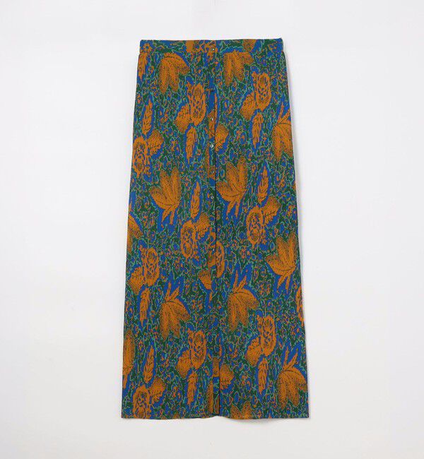 SOULEIADO「ポリエステルプリント プリーツロングスカート」|スカート|