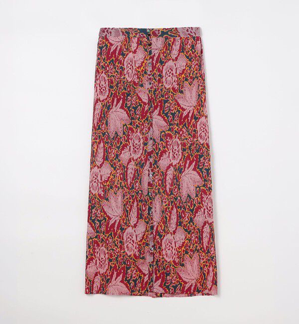 SOULEIADO「ポリエステルプリント プリーツロングスカート」|スカート|