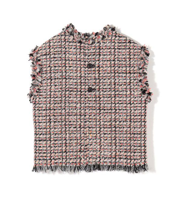 TOMORROWLAND collection「コーラルファンシーツイード 2-wayベスト」|ベスト・ジレ|