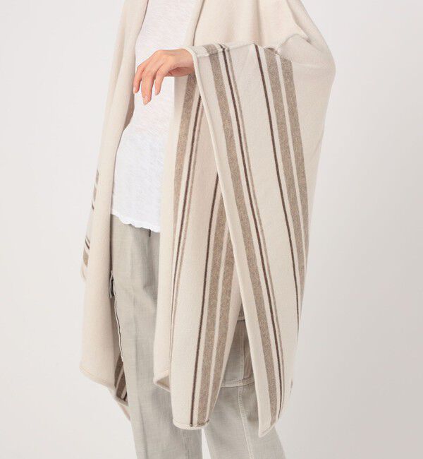 JAMES PERSE「リサイクルカシミヤストライプ ポンチョ ARBC0561」|カーディガン|